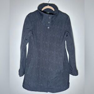 Title Nine Peacekeeper Jacket Gray Softshell Long Coat Fleece Lined Size Medium